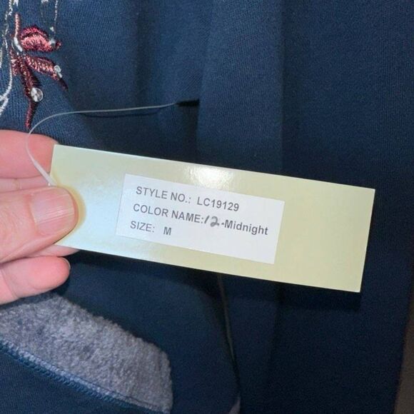 NWT Cripple Creek Blue Embroidered Fleece Jacket Size M - Picture 6 of 7